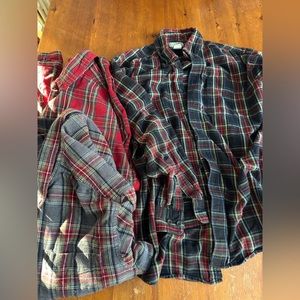 LLBEAN 3 bundle size Medium flannels